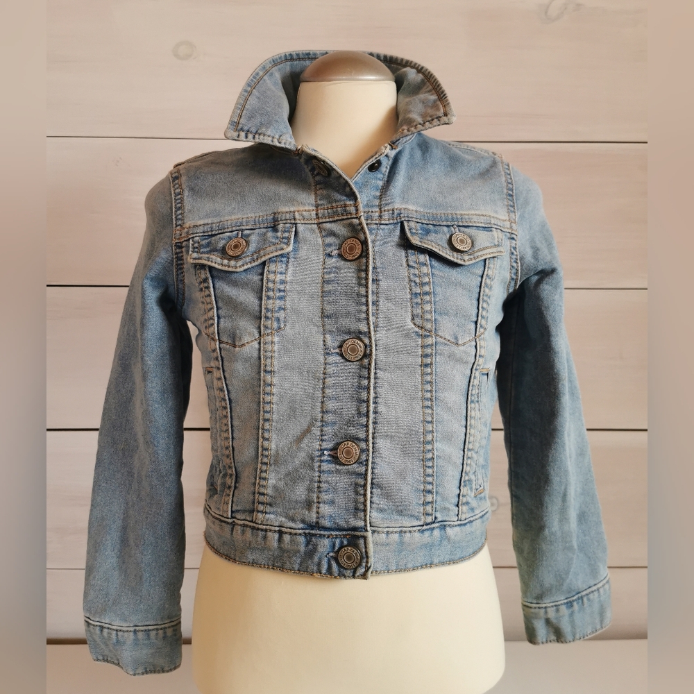 Girls Gap Stretch Denim Jacket Size 6